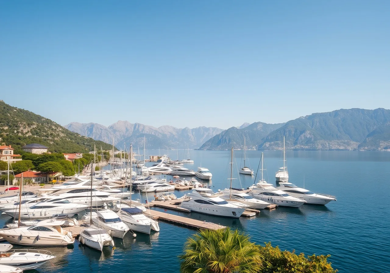 Marína Porto Montenegro v Tivatu na jižním břehu Boky Kotorské